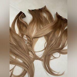 BELLAMI SILK SEAM 140G 18" BRONZED CARAMEL MARBLE BLEND HAIR EXTENSIONS
